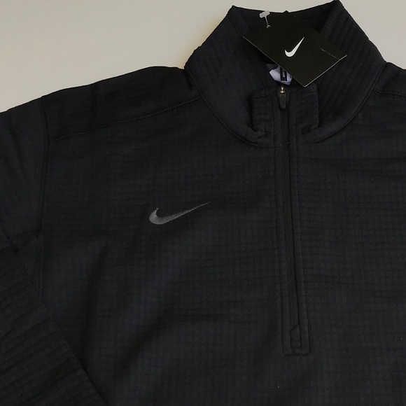 NEW NIKE MEN'S TEXTURED DRI FIT 1/2 ZIP JACKET - Picture 4 of 6